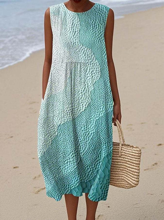 Sleeveless Casual Printed Elegant Long Dress